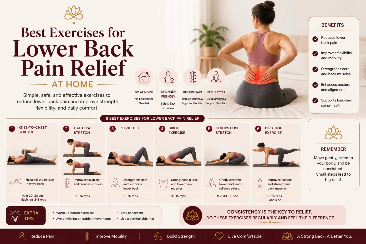 Best Exercises for Lower Back Pain Relief at Home
